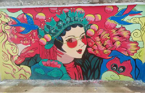 凉山墙体彩绘-网红墙