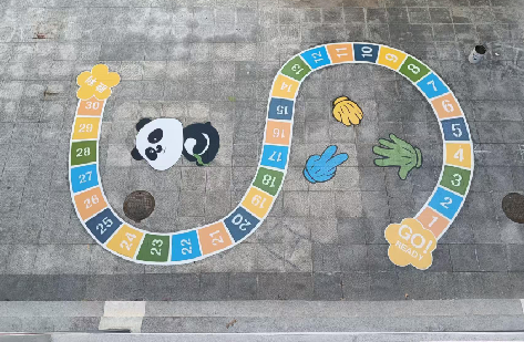 凉山地面游戏彩绘