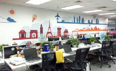 凉山教你设计办公室墙绘的方法。