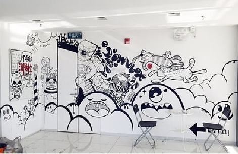 凉山手绘墙并非传统涂鸦。